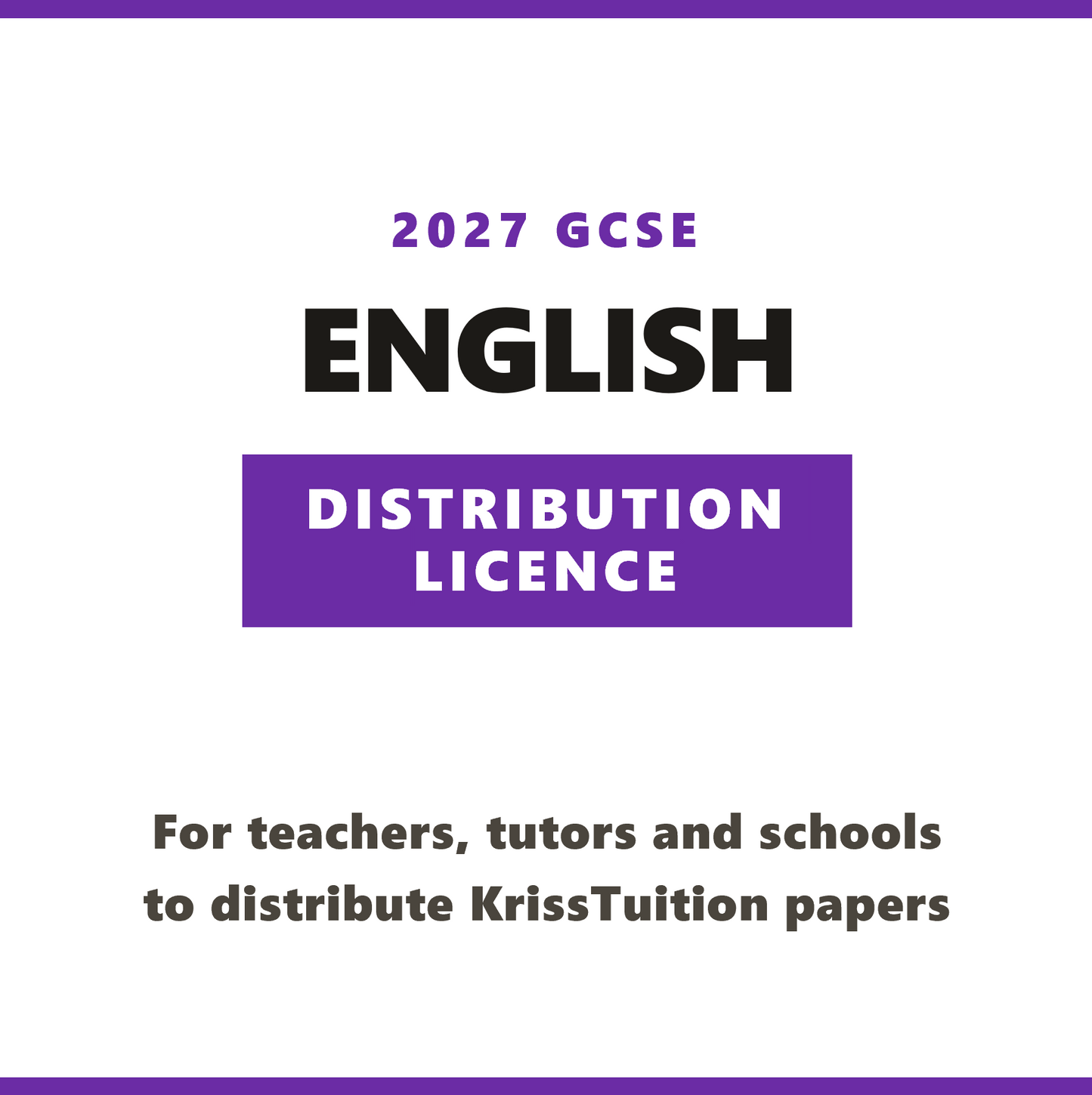 GCSE 2027 Predicted Papers – English License