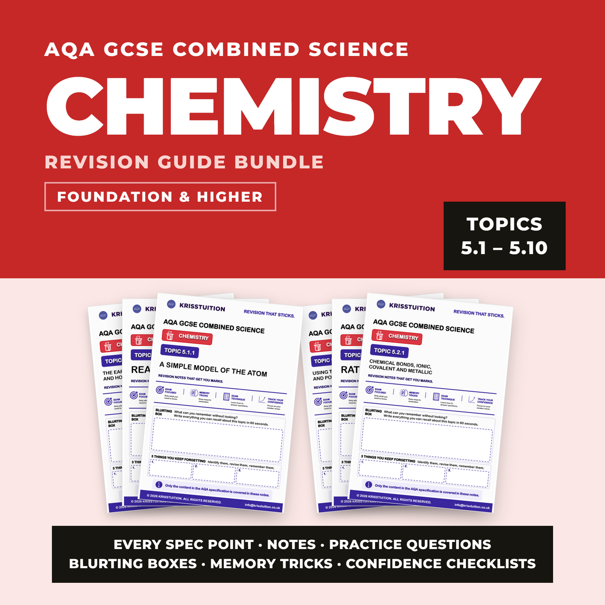 The Complete Chemistry Revision System | Paper 1 & 2 | Foundation & Higher