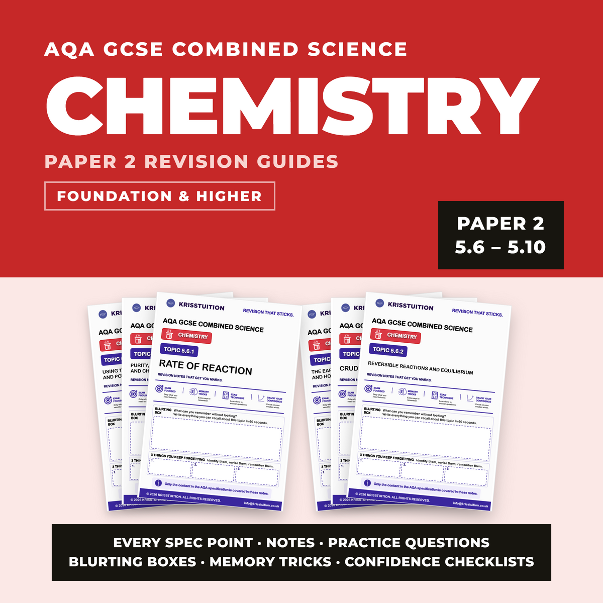The Chemistry Revision System | Paper 2 | Foundation & Higher