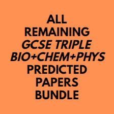 GCSE PREDICTED 2024 (H) TRIPLE SCIENCE PAPERS 1+2 BUNDLE (AQA/EDEXCEL)