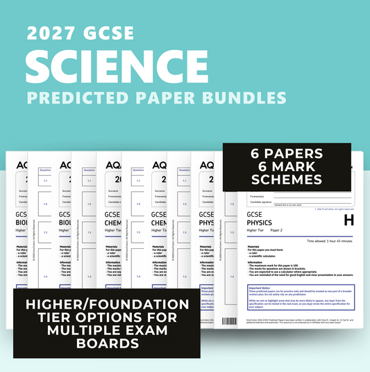 GCSE 2027 Predicted Science Bundle | AQA or Edexcel | Foundation or Higher