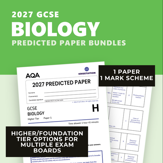 GCSE 2027 Predicted Biology Papers | AQA or Edexcel | Foundation or Higher