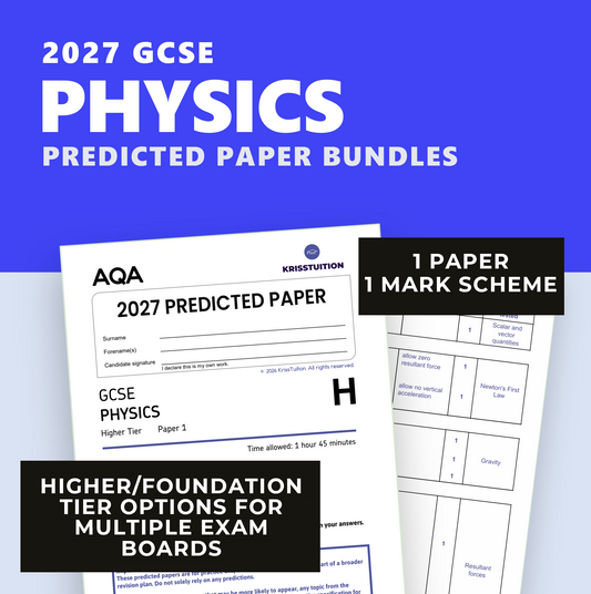 GCSE 2027 Predicted Physics Papers | AQA or Edexcel | Foundation or Higher