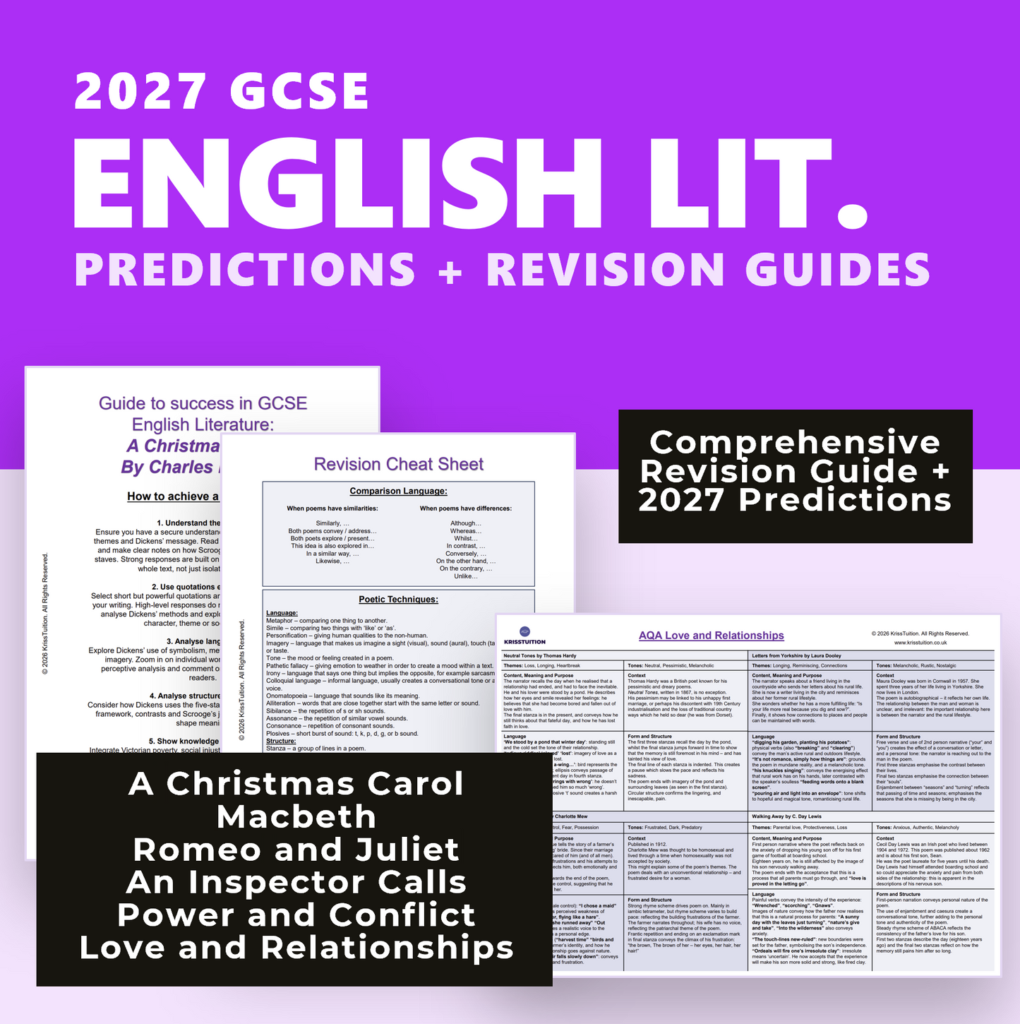 GCSE 2027 English Predictions + Revision Guide | AQA or Edexcel |